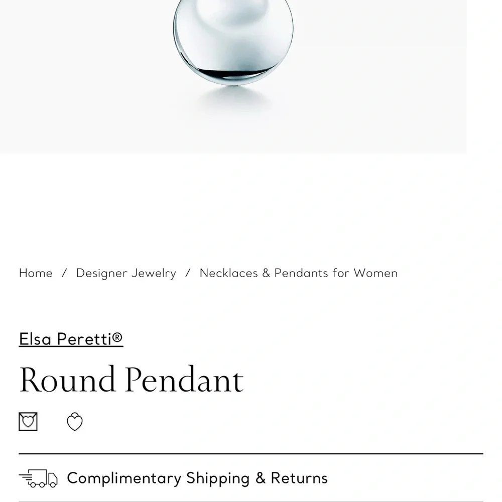 Tiffany & Co Elsa Peretti Round Pendant Necklace - Picture 4 of 7